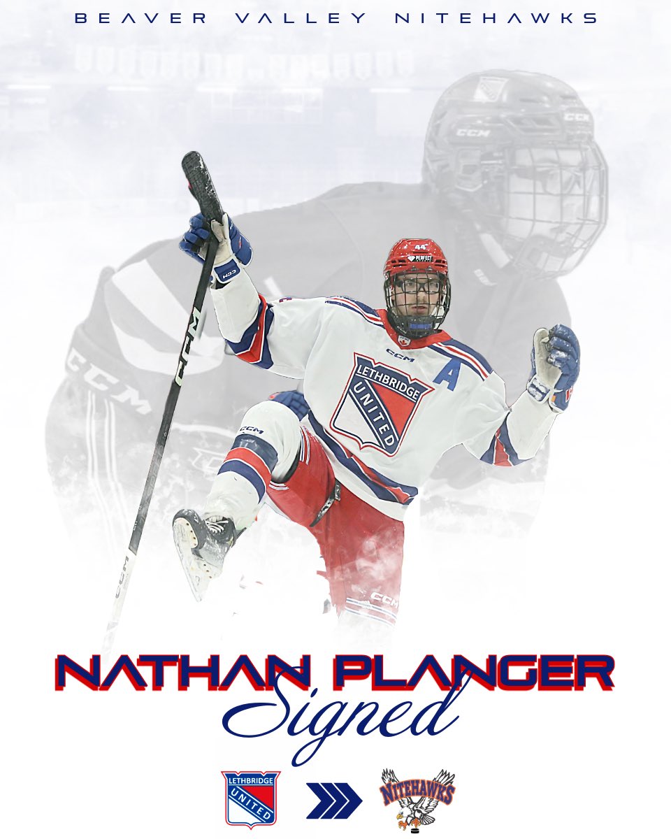 Congrats to assistant captain Nathan Planger on signing with the BV Nitehawks