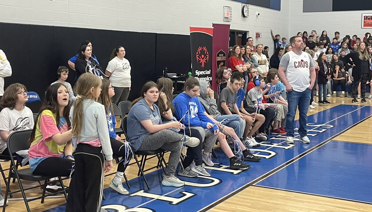 Celebrated our SPECIAL OLYMPIANS today with the Cavs SCREAM TEAM—so proud of our kids!  💙