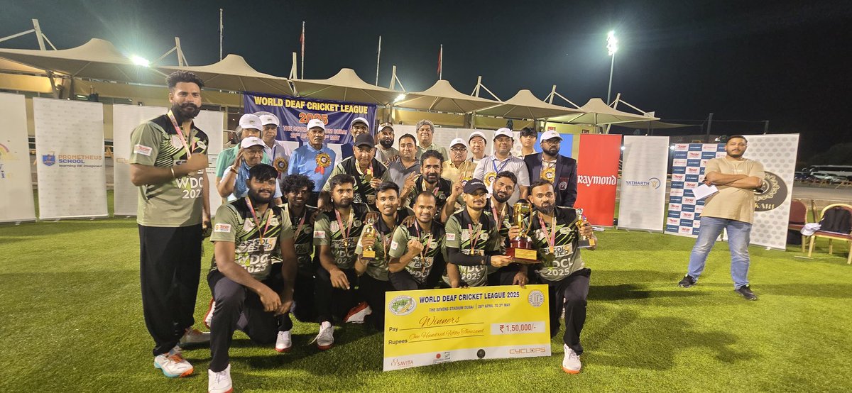 1st World Deaf Cricket League-2025 in Dubai (UAE) DCIF Jaguars Winner Champion 
<a href="/DCIF/">dominick cifarelli</a>
⁦<a href="/ICC/">ICC</a>⁩
⁦<a href="/OFFICIAL_AICAD/">AICAD-Deaf</a>⁩