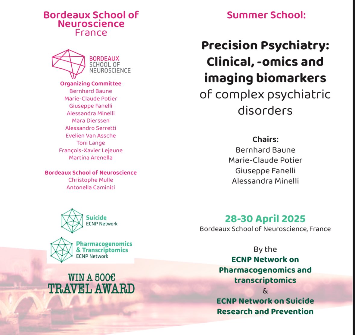 Back from the #ECNP School in Bordeaux 🇫🇷, where I co-chaired 3 days on #PrecisionPsychiatry: clinical, -omics &amp; imaging.

Thanks to <a href="/ecnptweets/">ECNP</a> and the Networks on #Pharmacogenomics &amp; #SuicideResearch. Great discussions, engaged group.
#ECNP2025 #Psychiatry #Genetics