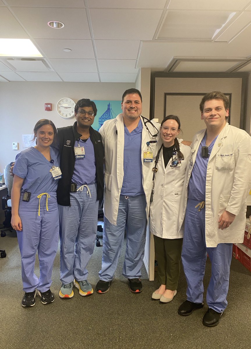 Finished my internal medicine Sub-Internship at <a href="/MayoClinic/">Mayo Clinic</a>. Thankful for my incredible medical team Dr. Colbenson, Dr. Victor Rodríguez, Dr. Vijay, Dr. Emma and Dr. Nissiya. 
Glad to learn from all and to have met <a href="/AAcosta_MedMD/">Aldo A Acosta Medina</a>. Hope to be back soon <a href="/MayoMN_IMRES/">Mayo Clinic Internal Medicine Residency Rochester</a> #mayoclinic
