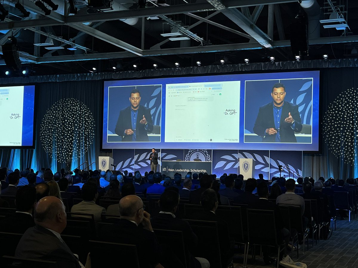 AATS (@aatshq) on Twitter photo To start his #AATS2025 David J. Sugarbaker Memorial Lecture, <a href="/arjunmanrai/">Arjun (Raj) Manrai</a> presents a case and diagnosis. He then asks, âHow would Dr. GPT do?â To start his #AATS2025 David J. Sugarbaker Memorial Lecture, <a href="/arjunmanrai/">Arjun (Raj) Manrai</a> presents a case and diagnosis. He then asks, âHow would Dr. GPT do?â