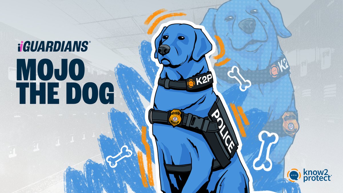 Know2Protect's tweet image. Today’s #ProjectiGuardian spotlight features Captain Canine Mojo. He’s part of the Internet Crimes Against Children Task Force and helps the iGuardians® by sniffing out criminals online. Visit dhs.gov/know2protect/k… to learn more.

#K2P #SpringIntoSafety