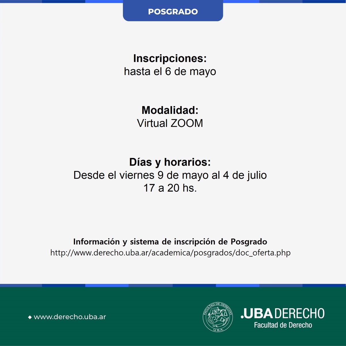 Leopoldo M. A. Godio (Dr²) (@leopoldogodio) on Twitter photo 📢 Falta poco inscribirse al curso virtual de posgrado "La responsabilidad internacional en encrucijada" que estaremos dictando junto a Drnas de Clément, Sticca, Pezzano, Vázquez, <a href="/Lucia_Hipatia/">Lucia Hipatia Parodi</a>, <a href="/CHGSommer/">Christian G. Sommer</a> <a href="/tamquiroga/">Tamara G. Quiroga</a> y <a href="/FacundoDRod/">Facundo Rodriguez</a> en <a href="/DerechoUBA/">Facultad de Derecho</a>
Cierre de inscripción: 6/5 📢 Falta poco inscribirse al curso virtual de posgrado "La responsabilidad internacional en encrucijada" que estaremos dictando junto a Drnas de Clément, Sticca, Pezzano, Vázquez, <a href="/Lucia_Hipatia/">Lucia Hipatia Parodi</a>, <a href="/CHGSommer/">Christian G. Sommer</a> <a href="/tamquiroga/">Tamara G. Quiroga</a> y <a href="/FacundoDRod/">Facundo Rodriguez</a> en <a href="/DerechoUBA/">Facultad de Derecho</a>
Cierre de inscripción: 6/5