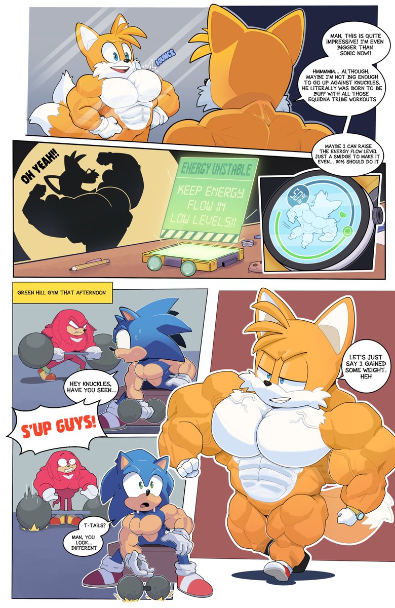 Tails Muscle Growth comic (page 2)
Someone looks hunky today.
Join my ☕️ to see sketches and early view of my artwork.