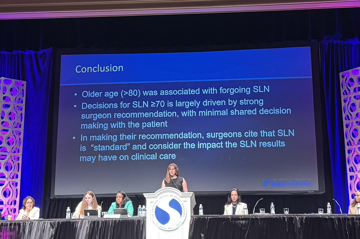<a href="/ASBrS/">ASBrS</a> We have work to do!❗️#HeatherNeuman presented her work on recorded 🎤 surgeon-patient counseling regarding SLNB omission finds minimal ⬇️ true shared decision-making. Surgeon-Recs are largely driving decisions. #ChooseWisely #ASBrS2025