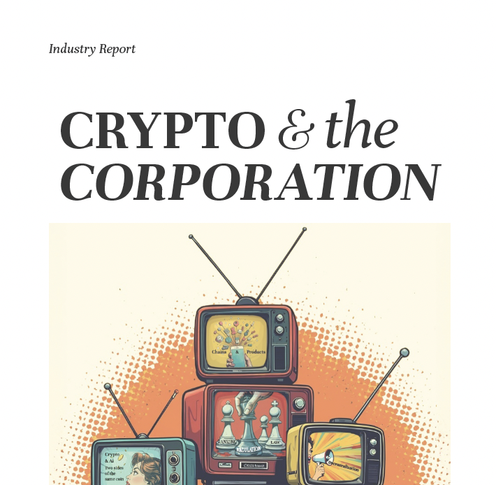 1/ ⏰ Crypto is an industry whose moment has arrived and it’s time for Corporations to pay attention.

I have published a comprehensive industry report - Crypto &amp; the Corporation.

The report explores the key focus areas of AI, privacy, and products.

🧵Link at end of the thread