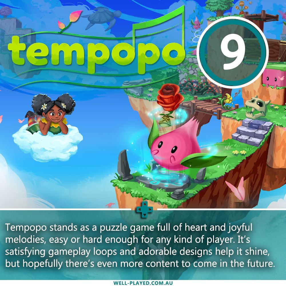 REVIEW // Tempopo

Witch Beam has crafted more than just another puzzle game to wile away a few hours. There’s a lot of love and care in each element of its design, making it desirable to every level of skill or age

Read: well-played.com.au/tempopo-review/