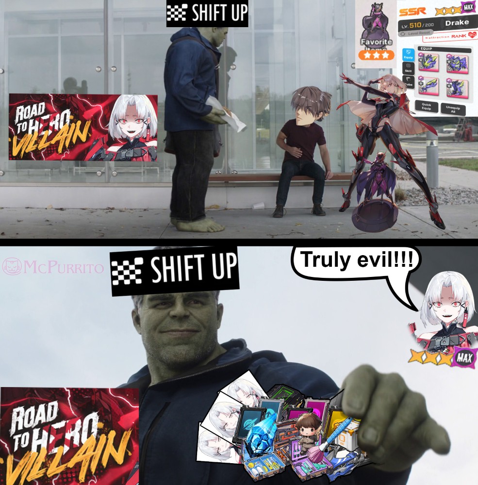 Sir_Purrito's tweet image. Some Memes i made for the Blablalink contest Part1/2 🤭
Bablalink source in case you wanna support my entry 🤗
blablalink.com/post/detail?po…
#NIKKE #NIKKEAnniversary #GoddessofVictoryNIKKE