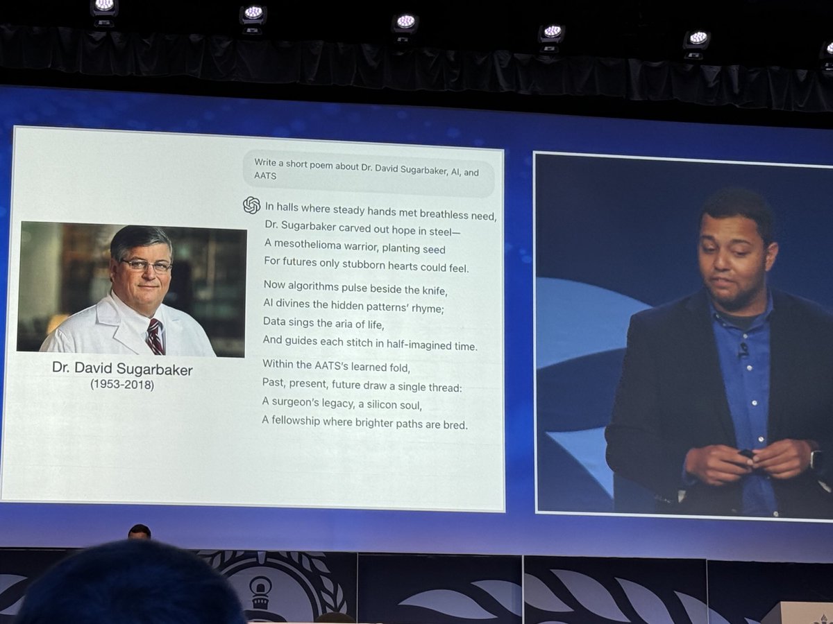 SubhasisChatterjeeMD (@sxc71) on Twitter photo Celebrating the legacy of Dr. Sugarbaker, AI, and AATS. <a href="/BCM_Surgery/">BCM_Surgery</a> <a href="/AATSHQ/">AATS</a> <a href="/BCM_Thoracic/">David J. Sugarbaker Division of Thoracic Surgery</a> Celebrating the legacy of Dr. Sugarbaker, AI, and AATS. <a href="/BCM_Surgery/">BCM_Surgery</a> <a href="/AATSHQ/">AATS</a> <a href="/BCM_Thoracic/">David J. Sugarbaker Division of Thoracic Surgery</a>