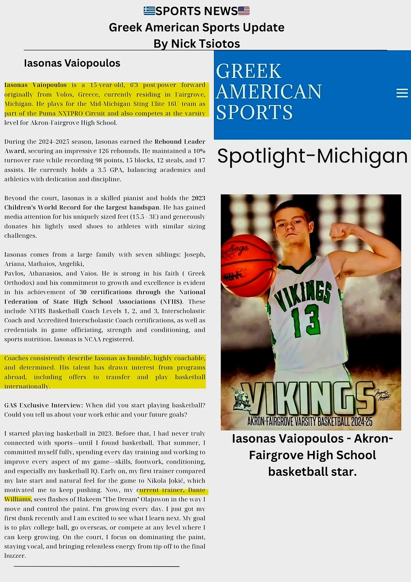Iasonas Vaiopoulos 🏀 C/O 2027 (@iasvaiopoulos) on Twitter photo Thank you for the amazing write up! I appreciate each and everyone of you that support my journey! It doesnt go unnoticed! I am truly grateful!!
<a href="/iancle1/">Ian C.</a> <a href="/GRKAMSPORTS/">Greek American Sports</a>
<a href="/ncpudgy/">Coach Miller</a> <a href="/HankampScott/">Scott Hankamp</a>
<a href="/One11Hoops/">One11 Hoops</a> <a href="/raj_manjrekar/">🏈🏀🎾Highlight_TheAthlete ⚾️🥎⚽️</a>
<a href="/HoopsRecruitUSA/">HoopsRecruitUSA</a>
<a href="/DinoCook7/">Dino Cook</a> <a href="/Uorangemen2/">Coach Davis Sr, 25yrs plus experience</a>
<a href="/RatedAthlete/">Rated Athlete</a> Thank you for the amazing write up! I appreciate each and everyone of you that support my journey! It doesnt go unnoticed! I am truly grateful!!
<a href="/iancle1/">Ian C.</a> <a href="/GRKAMSPORTS/">Greek American Sports</a>
<a href="/ncpudgy/">Coach Miller</a> <a href="/HankampScott/">Scott Hankamp</a>
<a href="/One11Hoops/">One11 Hoops</a> <a href="/raj_manjrekar/">🏈🏀🎾Highlight_TheAthlete ⚾️🥎⚽️</a>
<a href="/HoopsRecruitUSA/">HoopsRecruitUSA</a>
<a href="/DinoCook7/">Dino Cook</a> <a href="/Uorangemen2/">Coach Davis Sr, 25yrs plus experience</a>
<a href="/RatedAthlete/">Rated Athlete</a>