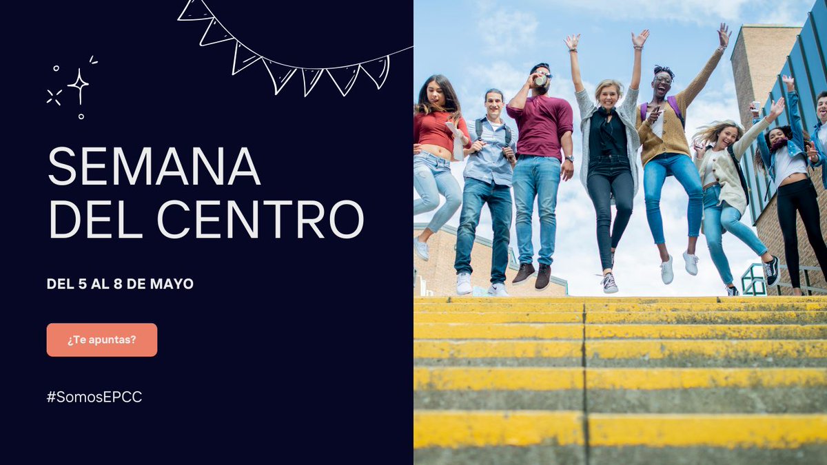 🎭 ¡La semana que viene llega la Semana Cultural a la EPCC!

Del lunes al jueves disfruta de ciencia, arte, tecnología, música ¡y mucho más!

😎 Participa, conéctate y celebra lo que nos une como comunidad.

📅 Consulta el programa completo 👉 bit.ly/3ERIV8V