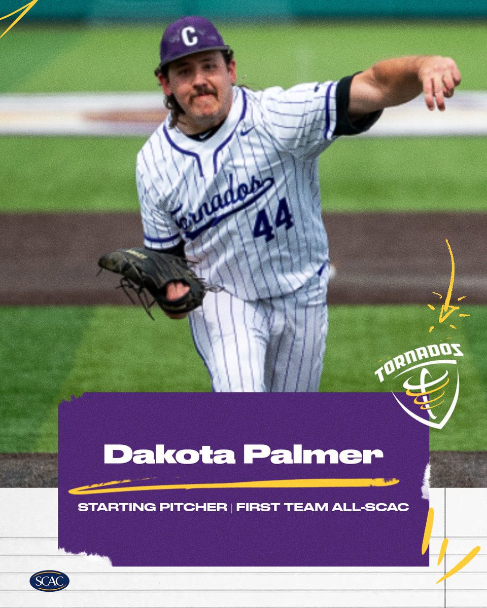 (1/4) Team full of dawgs! 

Baseball notches 12 to All-SCAC honors!

𝐅𝐢𝐫𝐬𝐭 𝐓𝐞𝐚𝐦
Colby Christian
Otto Franz
Dakota Palmer

#TornadosRISEUP🌪️ | #ctxsocial