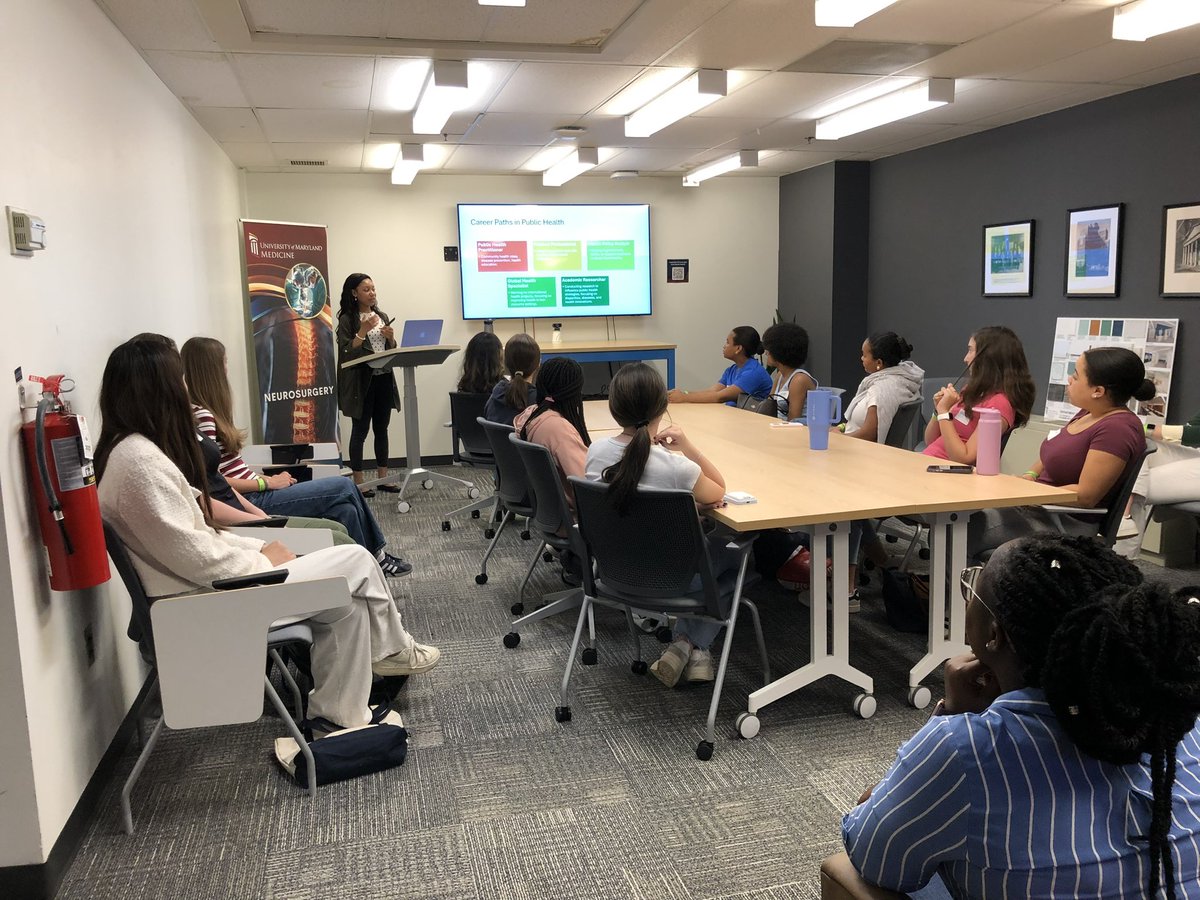madisoncsevans's tweet image. Had an amazing time teaching high school students about public health, neurosurgery, and where they intersect! From clinical case discussions to a powerful panel with residents and faculty, it was an inspiring day. Big thanks to @UMDNeurosurgery for the support!
