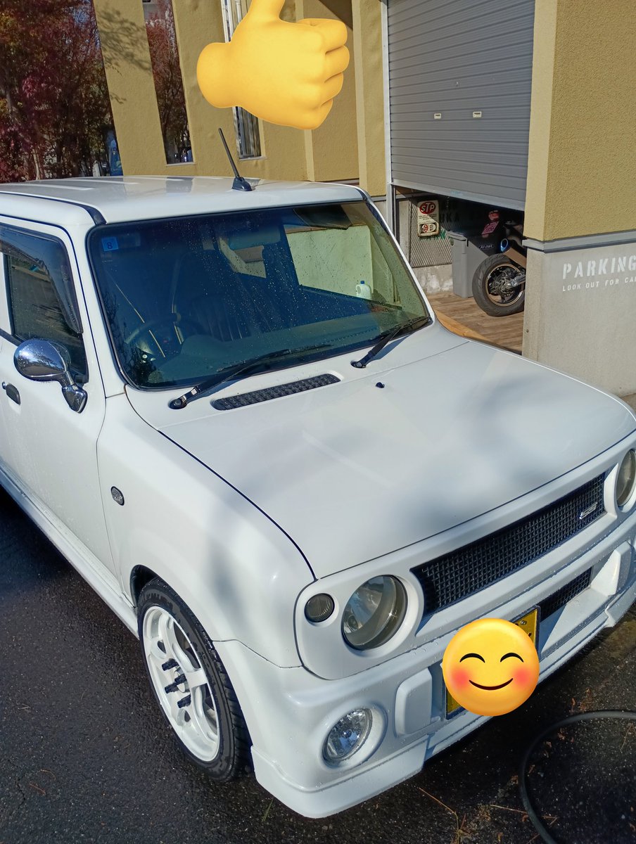 CL71069477's tweet image. ラパンさん二日連続の洗車😂
プレクサス試してみよう👍
