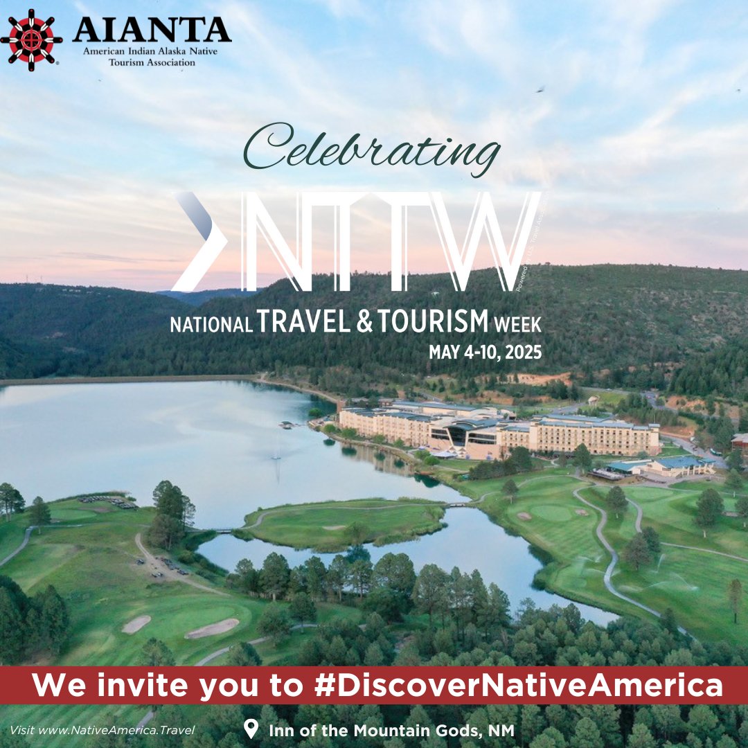 Celebrating National Travel &amp; Tourism Week! We invite you to #DiscoverNativeAmerica in your travels!
📸 2025 AIANTA Indigenous Destination of the Year - <a href="/Innofthemtgods/">Inn of the Mountain Gods</a> #NTTW25 <a href="/USTravel/">U.S. Travel</a>