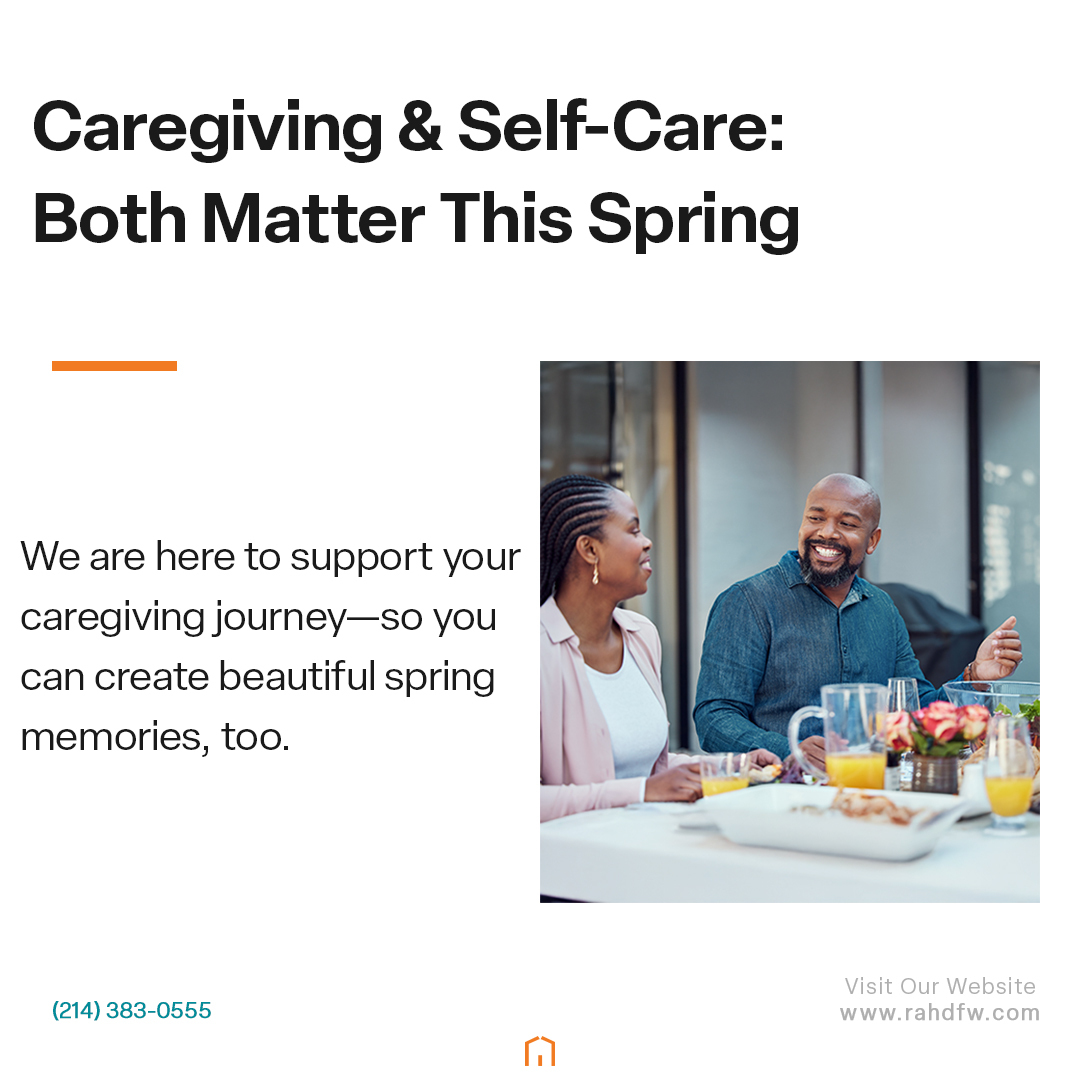 rahlewisville's tweet image. 🌸 Caregiving is a full-time job—but it’s okay to breathe, too.

Enjoy the North Texas spring while we help you balance caregiving with living fully. 💙

Let’s plan together:
📞 (214) 383-0555 | 🌐 rahdfw.com

#RightAtHomeDFW #SpringSelfCare #CaregiverSupport