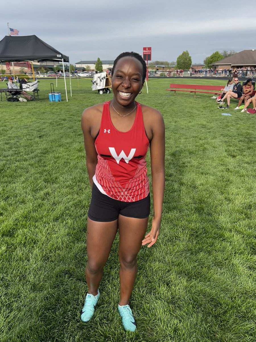 Track: Grace Burnfield broke the school 100m hurdle record tonight!