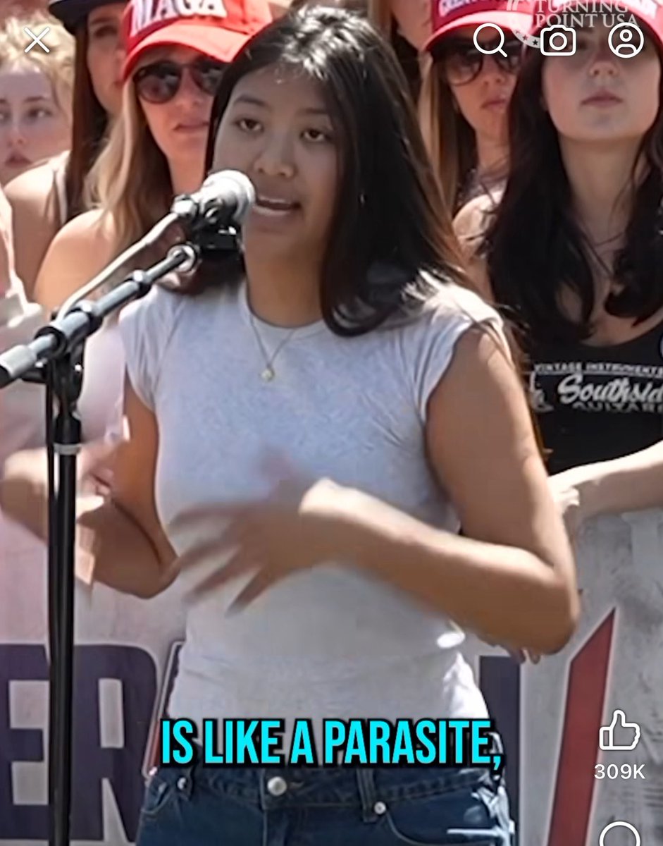 markrobinsonNC's tweet image. I just watched a video of Charlie Kirk debating with this young lady. During the debate the young lady called a human fetus a “parasite.” Think about that. We often wonder where the vicious dictators who filled the mass graves of history came from. I submit this as an example. A…