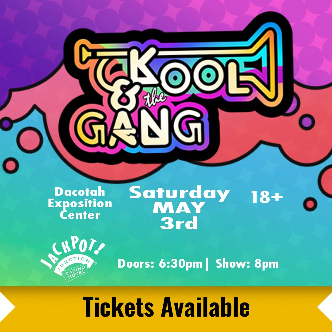 Kool & the Gang (@koolnthegnglive) on Twitter photo Hey music lovers! We’ll see you in Morton, MN tomorrow! Tickets are still available! Let’s have some fun!
<a href="/jackpotjunction/">Jackpot Junction</a>
#koolandthegang
#minnesota Hey music lovers! We’ll see you in Morton, MN tomorrow! Tickets are still available! Let’s have some fun!
<a href="/jackpotjunction/">Jackpot Junction</a>
#koolandthegang
#minnesota