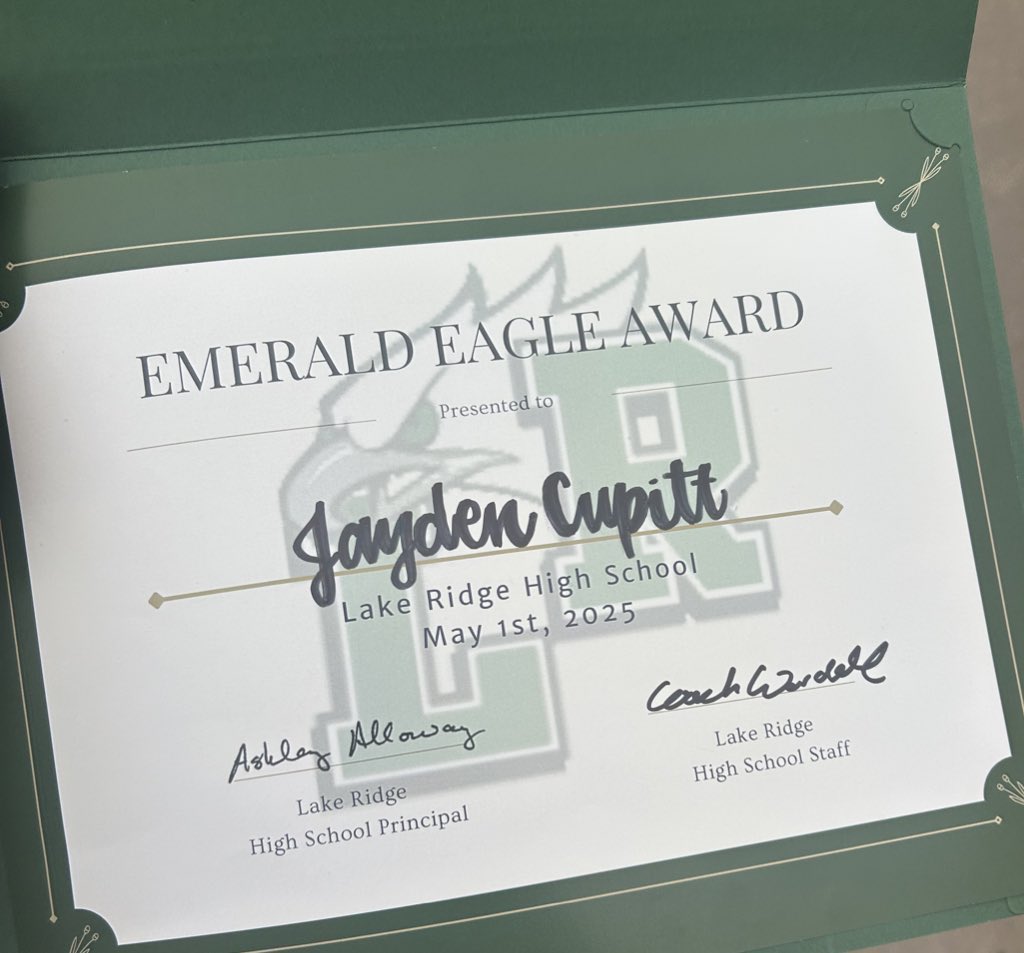 I am grateful to <a href="/CoachWardell/">Danny Wardell</a> for selecting me for the Emerald Eagle Award!