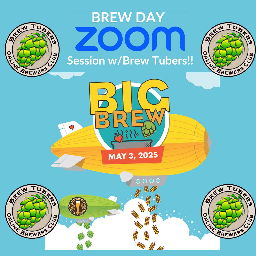 Join club members Saturday on an open brew day zoom!  

Join at:
us02web.zoom.us/j/88064688558

#brewing #brewday #homebrewing #beer #brewtubers