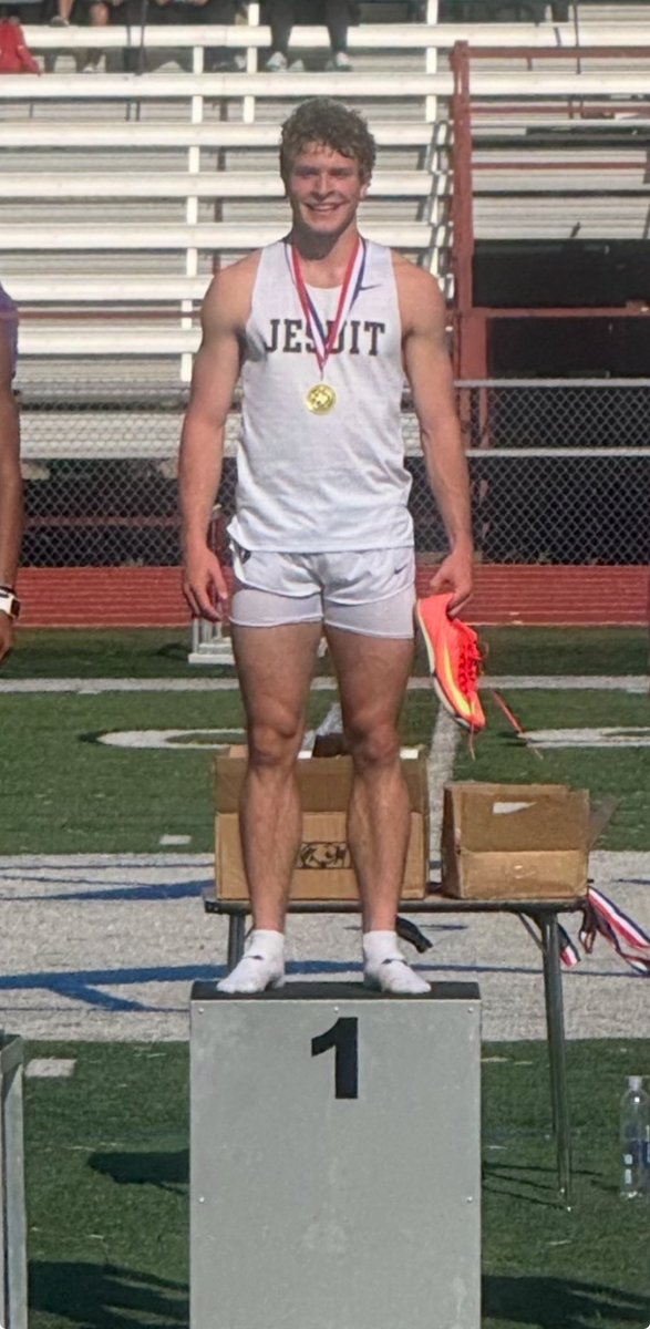 Best of luck to Harlan Beucler competing at State in the 200 meters.  #WeAreJesuit