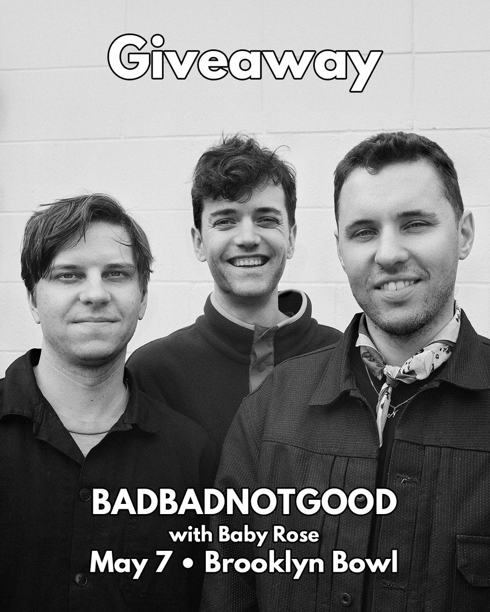 No Country For New Nashville (@nocountrynash) on Twitter photo Acclaimed Canadian jazz and hip hop trio <a href="/badbadnotgood/">badbadnotgood</a> play their first Nashville show in years May 7 at <a href="/BBowlNashville/">Brooklyn Bowl Nashville</a> with <a href="/babyrosemusic/">š„</a>, out in support of last yearās excellent, genre-bending LP āMid Spiralā!
Enter to WIN TICKETS and learn more:
nocountryfornewnashville.com/2025/04/24/tic⦠Acclaimed Canadian jazz and hip hop trio <a href="/badbadnotgood/">badbadnotgood</a> play their first Nashville show in years May 7 at <a href="/BBowlNashville/">Brooklyn Bowl Nashville</a> with <a href="/babyrosemusic/">š„</a>, out in support of last yearās excellent, genre-bending LP āMid Spiralā!
Enter to WIN TICKETS and learn more:
nocountryfornewnashville.com/2025/04/24/ticā¦