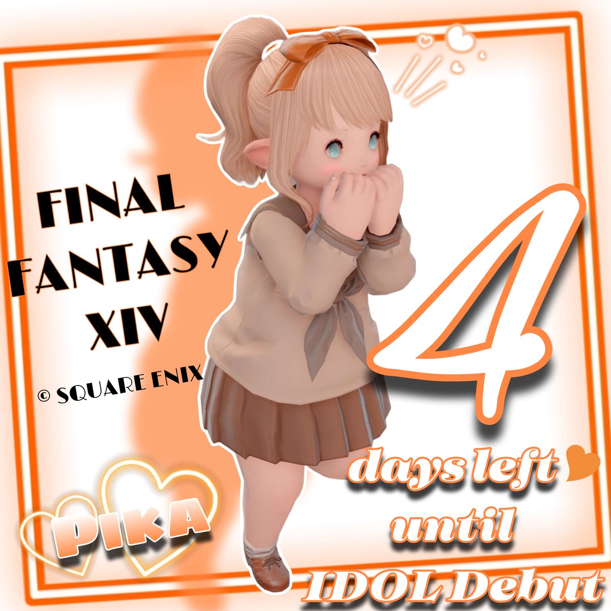 Lalafell_IDOLpj's tweet photo. 『デビューまで残り4日!!!』

#おはララ #FF14 #FFXIV #FF14SS #GPOSERS #ララフェル #lalafell #LGIP https://t.co/9PdvXMvgfa