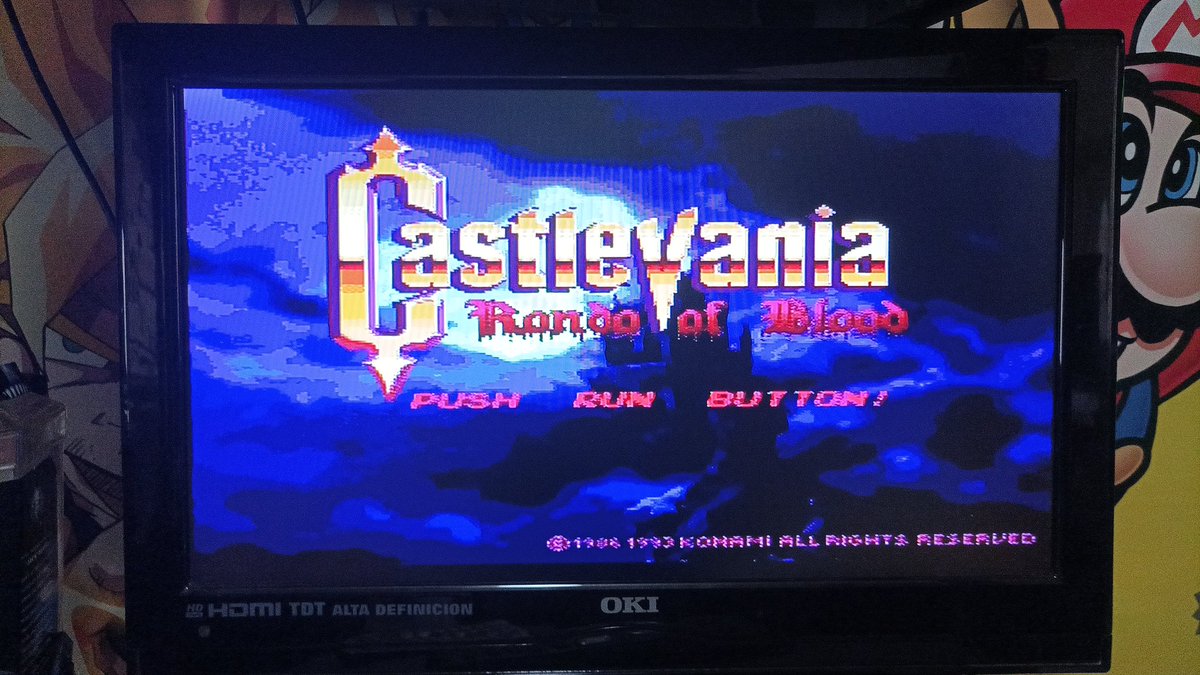 Perdón por no estar.
#Tekken me tiene triste. No quiero hacer stream casi nunca. El juego no me llama ahora mismo, así que me compré una de las consolas que faltaban en mi colección la #PcEngine Duo-R, y un jueguecito así sencillo... #Castlevania Rondo of Blood...