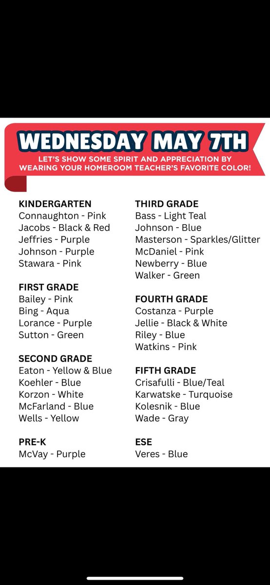 We can’t wait to celebrate our Teachers Staff this coming week!