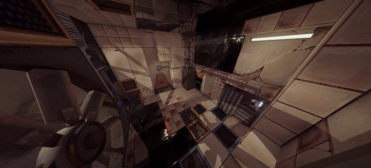 #Fractal #screenshotsaturday #indiedev #gamedev 
And we are back on track with game progress. Right now im remaking this god damn chamber for the second time, bc testers didnt like the puzzle, so im tweaking the chamber while visually enhancing it.