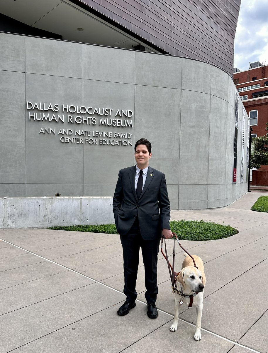 Oral History Day at the Dallas Holocaust And Human Rights Museum <a href="/dhhrm_org/">Dallas Holocaust and Human Rights Museum</a> with Mr. Deputy! 🦮

[Alt text available]