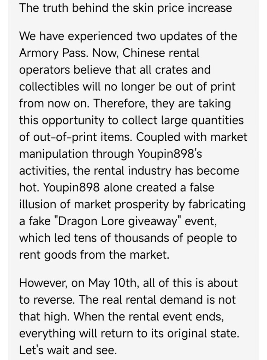 csgoshen's tweet image. How did Youpin898 and Chinese rental operators manipulate the market?