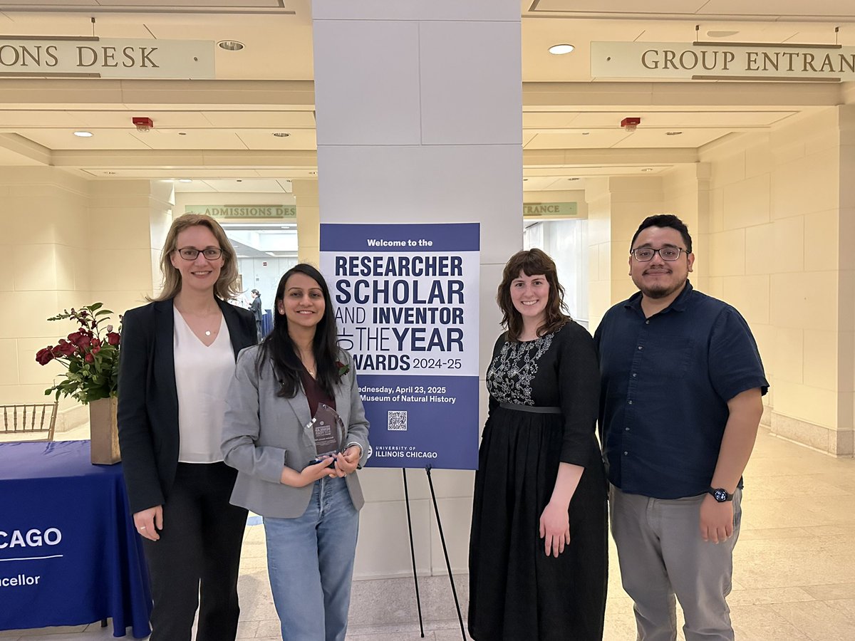 Postdoctoral scholar of the year award 2024-2025 <a href="/thisisUIC/">University of Illinois Chicago</a> #latepost