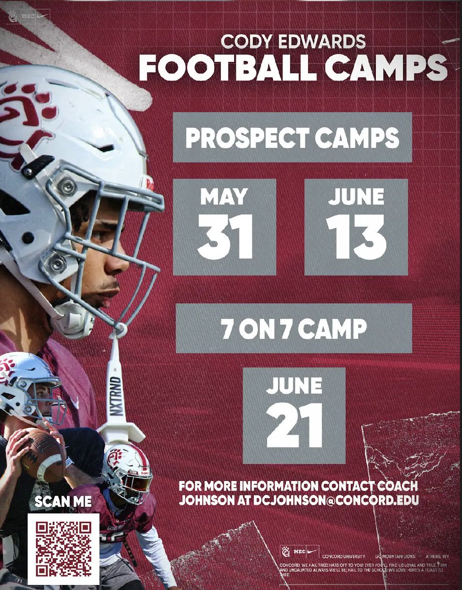 Landon Eversole (@l18eversole) on Twitter photo Thank you <a href="/CUCoachEdwards/">Cody Edwards</a> and <a href="/CoachDCJohnson/">Dante Johnson</a> for the camp invite! Can’t wait to see what Concord football is about! Thank you <a href="/CUCoachEdwards/">Cody Edwards</a> and <a href="/CoachDCJohnson/">Dante Johnson</a> for the camp invite! Can’t wait to see what Concord football is about!