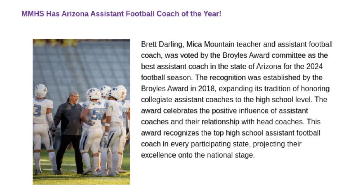 Lincoln_Maggard (@lincoln_maggard) on Twitter photo Congrats to coach Darling (<a href="/Riggo4456/">Coach Brett Darling</a>) for being recognized as assistant coach of the year - It’s a privilege playing for him. Go Bolts!!!⚡️⚡️<a href="/jaycampos7/">Jay Campos</a> <a href="/MicaMountainFB/">Mica Mountain Football</a> <a href="/MicaStrength/">Mica Mountain Strength and Conditioning</a> <a href="/NFFsoArizona/">NFF Southern Arizona Chapter</a> Congrats to coach Darling (<a href="/Riggo4456/">Coach Brett Darling</a>) for being recognized as assistant coach of the year - It’s a privilege playing for him. Go Bolts!!!⚡️⚡️<a href="/jaycampos7/">Jay Campos</a> <a href="/MicaMountainFB/">Mica Mountain Football</a> <a href="/MicaStrength/">Mica Mountain Strength and Conditioning</a> <a href="/NFFsoArizona/">NFF Southern Arizona Chapter</a>
