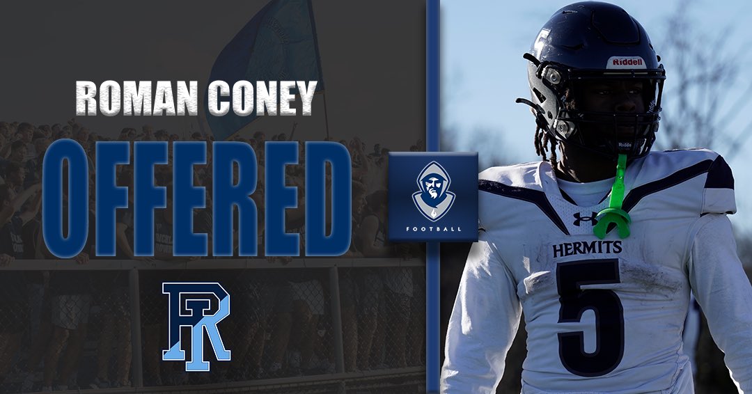 St. Augustine Prep Football (@hermitsfootball) on Twitter photo Congratulations to Class of 2027 RB Roman Coney (<a href="/thekidromee/">Roman Coney</a>) for receiving his second Division 1 offer from <a href="/RhodyFootball/">Rhody Football</a>! #CheckEveryBox ✅ #PunchYourOwnTicket 🎟️
#HermitPride 🔝 Congratulations to Class of 2027 RB Roman Coney (<a href="/thekidromee/">Roman Coney</a>) for receiving his second Division 1 offer from <a href="/RhodyFootball/">Rhody Football</a>! #CheckEveryBox ✅ #PunchYourOwnTicket 🎟️
#HermitPride 🔝