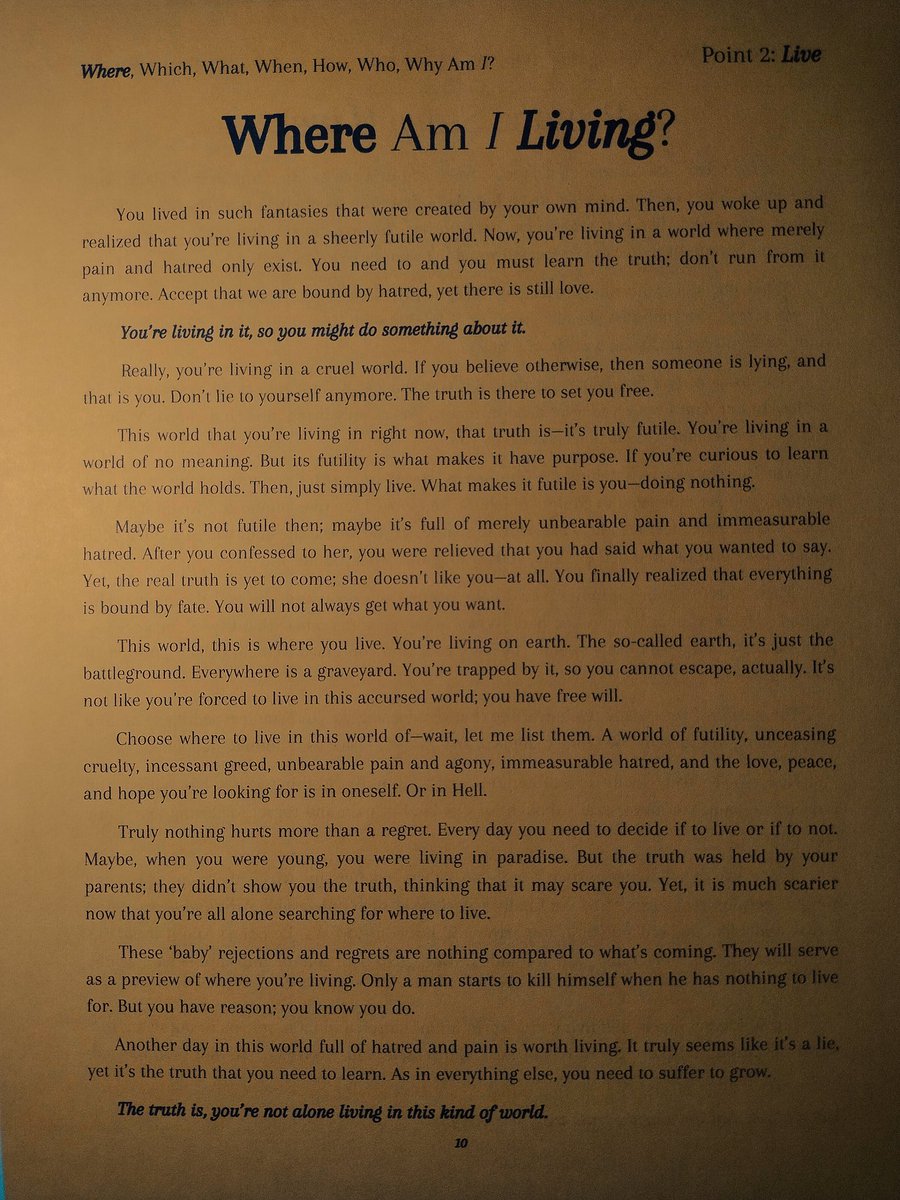 iRTLittera's tweet image. Chapter 8: Where Am I Living? | Frinight Chapter W#8
Point 2: Live

novel by Rav Maniti

retigmastudio.com/irtlw-frinight…
#FrinightChapter #Chapter8 #point2 #novel #where #live #alive #futility #purpose #life #hatred #love #pain #peace #truth #breakfree #week8 #irtlittera #iretigma