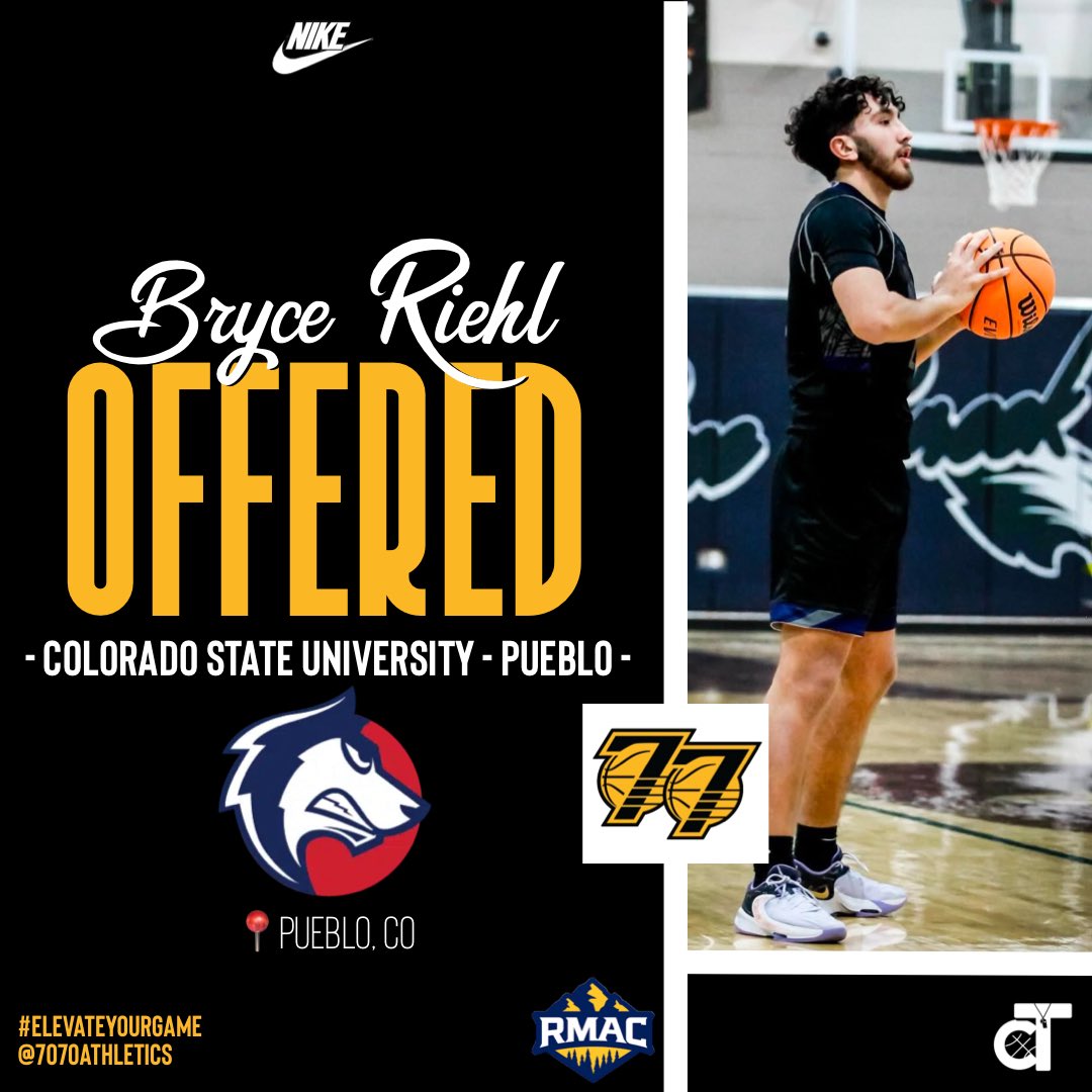 7070Athletics (@7070athletics) on Twitter photo Special Congratulations to <a href="/BryceRiehl/">Bryce Riehl</a> on his offer from <a href="/Coach_Rueb/">Zach Ruebesam</a> & <a href="/SteelCityMBB/">CSU Pueblo Men’s Basketball</a>!!
#ElevateYourGame | #WeComin | #LoyalToTheSprings | #2025Elite Special Congratulations to <a href="/BryceRiehl/">Bryce Riehl</a> on his offer from <a href="/Coach_Rueb/">Zach Ruebesam</a> & <a href="/SteelCityMBB/">CSU Pueblo Men’s Basketball</a>!!
#ElevateYourGame | #WeComin | #LoyalToTheSprings | #2025Elite