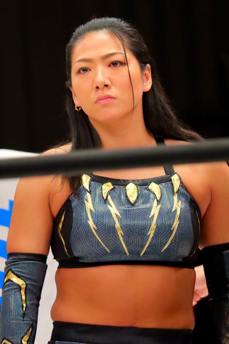 Nobutake33's tweet image. 2025.4.29 後楽園ホール
岩田美香選手⚡️
#SATOMURAfinal  
#岩田美香
#SENJO