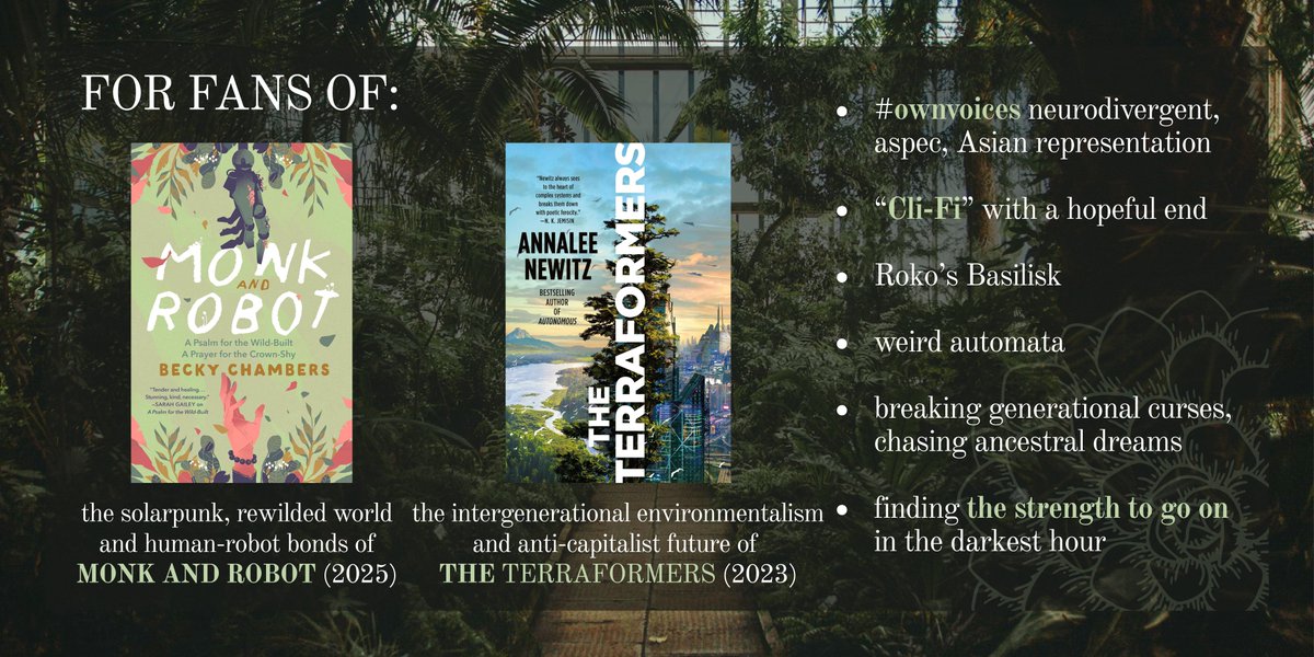 hannahhzhangg's tweet image. To celebrate starting revisions (!!), here&apos;s an #editorsguide for VIVARIUM, in which a bioengineer is lured out of his haven city by a smiling glass automaton. 
#QuestPit #NA #SF #AG

🌳 utopian ecohorror
🤖 plant-bellied robots
🏙️ generation ship city
⏳ #OWN asian/ND/aspec rep