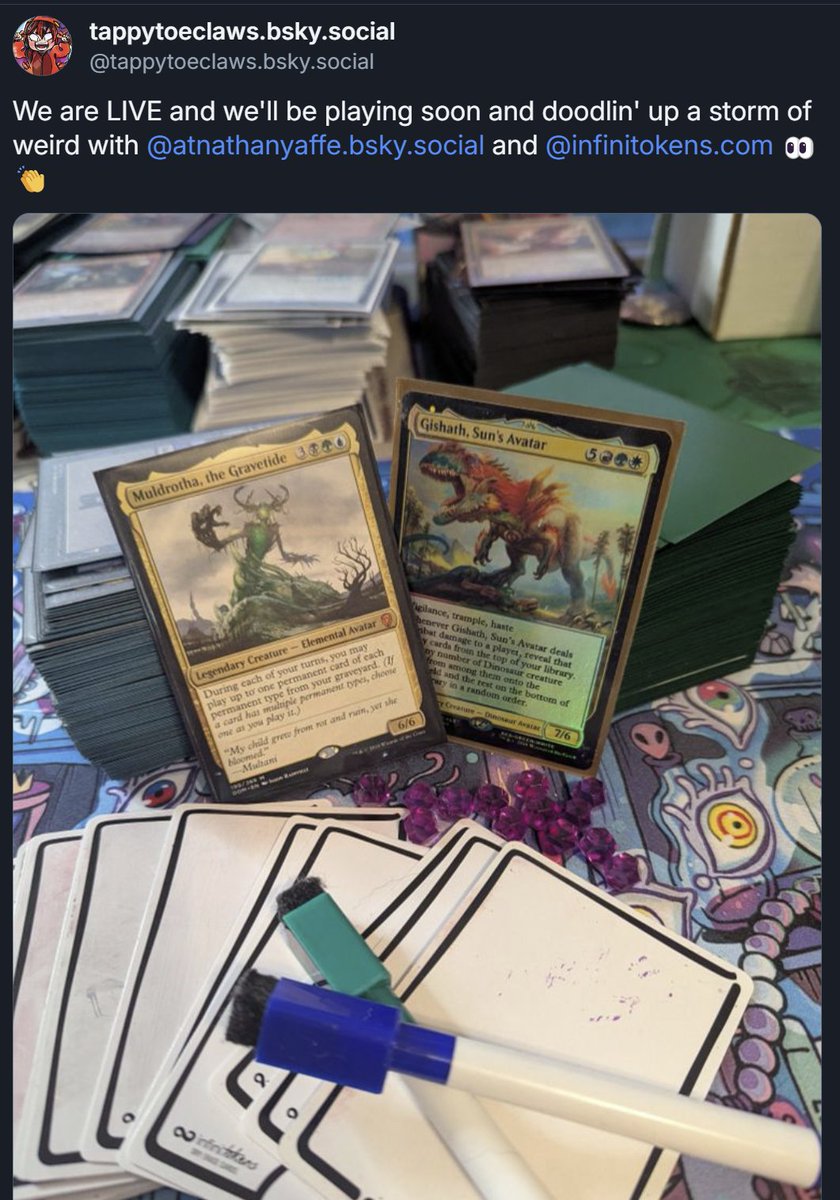 InfiniTokens Dry Erase Tokens π¦βοΈ (@infinitokens) on Twitter photo Commander with friends on <a href="/TappyToeClaws/">Taps (Infinite Hiatus - Follow on π¦π)</a>' stream featuring friends <a href="/AtNathanYaffe/">Nathan Yaffe</a>, <a href="/LeojPies/">Joel, Normal Human Person</a> and Meaghan! Commander with friends on <a href="/TappyToeClaws/">Taps (Infinite Hiatus - Follow on π¦π)</a>' stream featuring friends <a href="/AtNathanYaffe/">Nathan Yaffe</a>, <a href="/LeojPies/">Joel, Normal Human Person</a> and Meaghan!