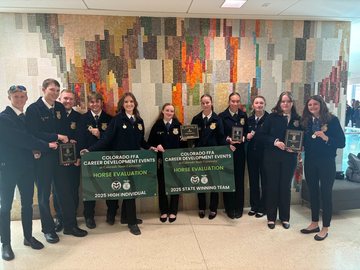 Career Elevation and Technology Center (@cetc_svvs) on Twitter photo Congratulations to our 2025 State Champion Horse Evaluation Team from our Award Winning <a href="/SVVSD/">St. Vrain Valley Schools</a> FFA program. We are so proud of these students. @SVVSDsupt <a href="/DPerfettiDeany/">Dina Perfetti-Deany</a> Congratulations to our 2025 State Champion Horse Evaluation Team from our Award Winning <a href="/SVVSD/">St. Vrain Valley Schools</a> FFA program. We are so proud of these students. @SVVSDsupt <a href="/DPerfettiDeany/">Dina Perfetti-Deany</a>