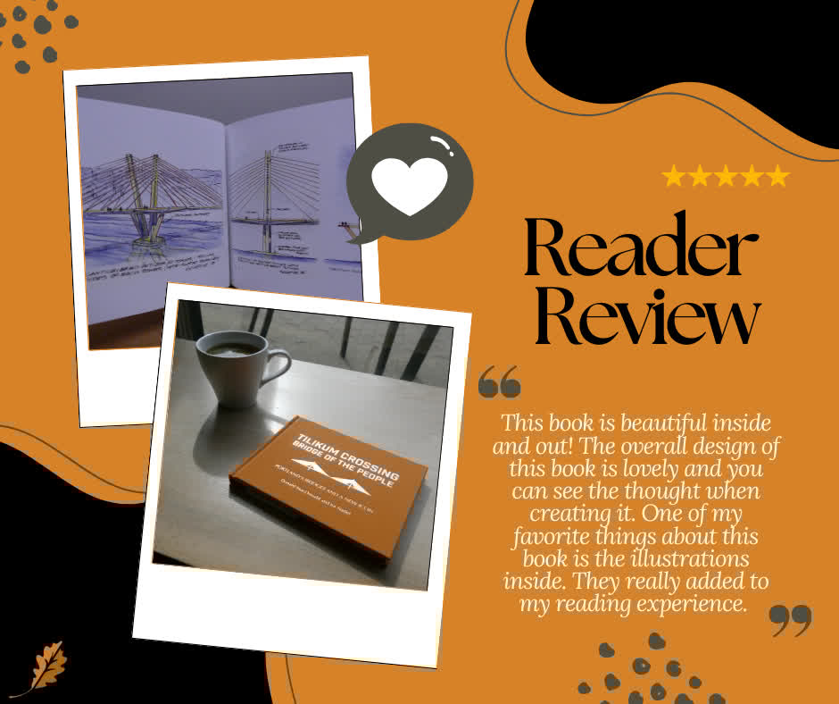 OvercupBooks's tweet image. Five stars! ✨

Hear what our readers are saying! Tilikum Crossing, Bridge of the People is a hit! 😍❤️

Read Now:
overcupbooks.com/products/tilik…

#BookReview #ReaderFeedback #OvercupPress #DonaldMacDonald #TilikumCrossingBridge