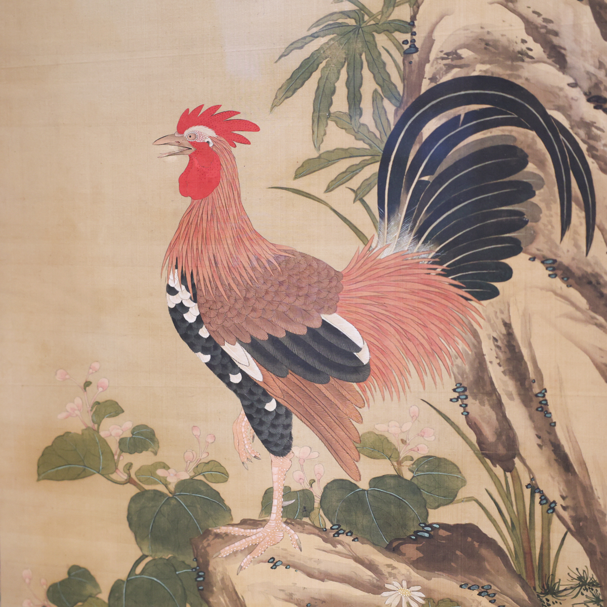 日本画家　杉山苔径 大正時期花鳥画美術品　古美術　骨董　江戸　　日本骨董　美術品 日本画家 杉山苔径 大正時期花鳥画美術品 古美術 骨董 江戸 日本
