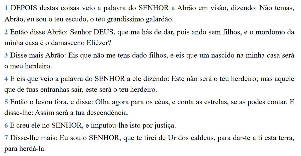 Jair47240183's tweet photo. Gênesis 15:1-7 - Almeida Corrigida Fiel - ACF
https://t.co/ooknlndZRo 

#Bíblia #BíbliaACF #ACF #Gênesis #Gênesis15 #Gn15 #Deus #Abrão #aliança #féemDEUS #justiça #herança #futuro #escravidão #opressão #libertação #rpSp #LEIA_A_BÍBLIA #ESTUDE_A_BÍBLIA #CONHEÇA_A_BÍBLIA https://t.co/1DiBY8G2Kc