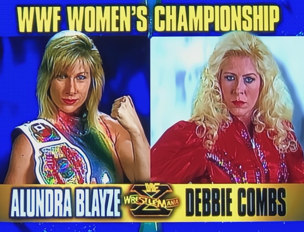 the_joe_marotta's tweet image. Cancelled Matches File:  Wrestlemania X  

Debbie Combs would be replaced by Leilani Kai❤️