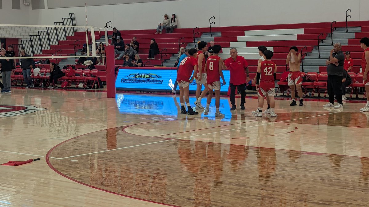 Fullerton Boys Volleyball taking on Village Christian in CIF-SS Div. 6 Playoffs.  GO TRIBE! <a href="/fullertonhigh/">The Tribe</a> <a href="/fjuhsd/">Fullerton Joint Union High School District</a> <a href="/ocvarsityguy/">Dan Albano</a> <a href="/OCSportsZone/">OC Sports Zone</a> <a href="/DavidDelgado_OC/">David Delgado🇪🇨</a> <a href="/FullertonASB/">FUHS ASB</a>