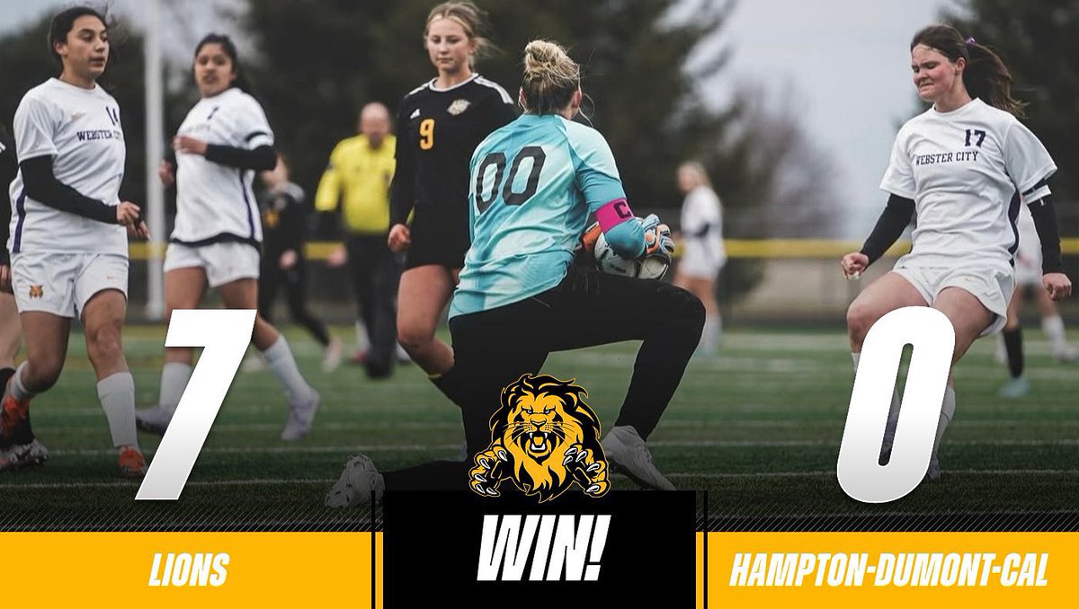 Lions improve to 7-2-1 after defeating the Hampton-Dumont-CAL Bulldogs 7-0. Addison Jones with a hat trick and Ava DeNio and Tatum Hosmer both with two goals. 🦁⚽️